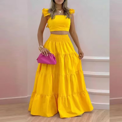Amelia™ - Sexy Ruffle Two Piece Set