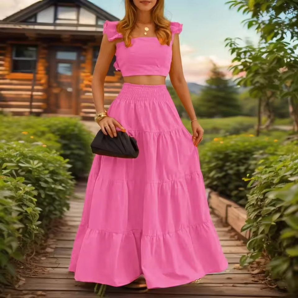 Amelia™ - Sexy Ruffle Two Piece Set