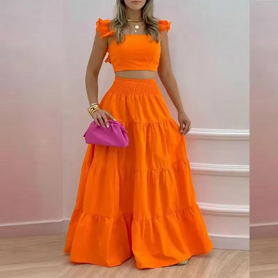 Amelia™ - Sexy Ruffle Two Piece Set