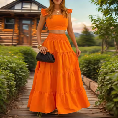 Amelia™ - Sexy Ruffle Two Piece Set