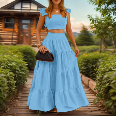 Amelia™ - Sexy Ruffle Two Piece Set