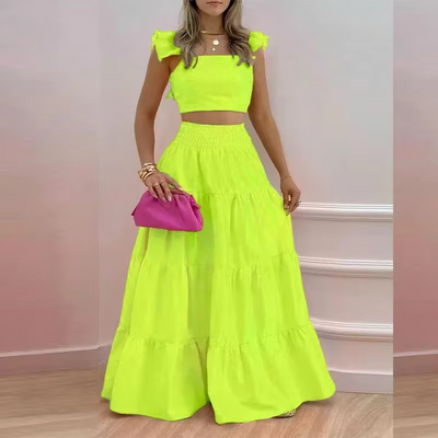 Amelia™ - Sexy Ruffle Two Piece Set