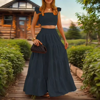 Amelia™ - Sexy Ruffle Two Piece Set