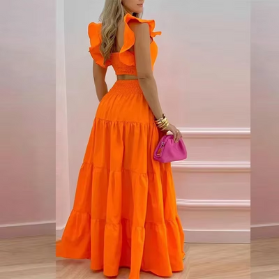 Amelia™ - Sexy Ruffle Two Piece Set