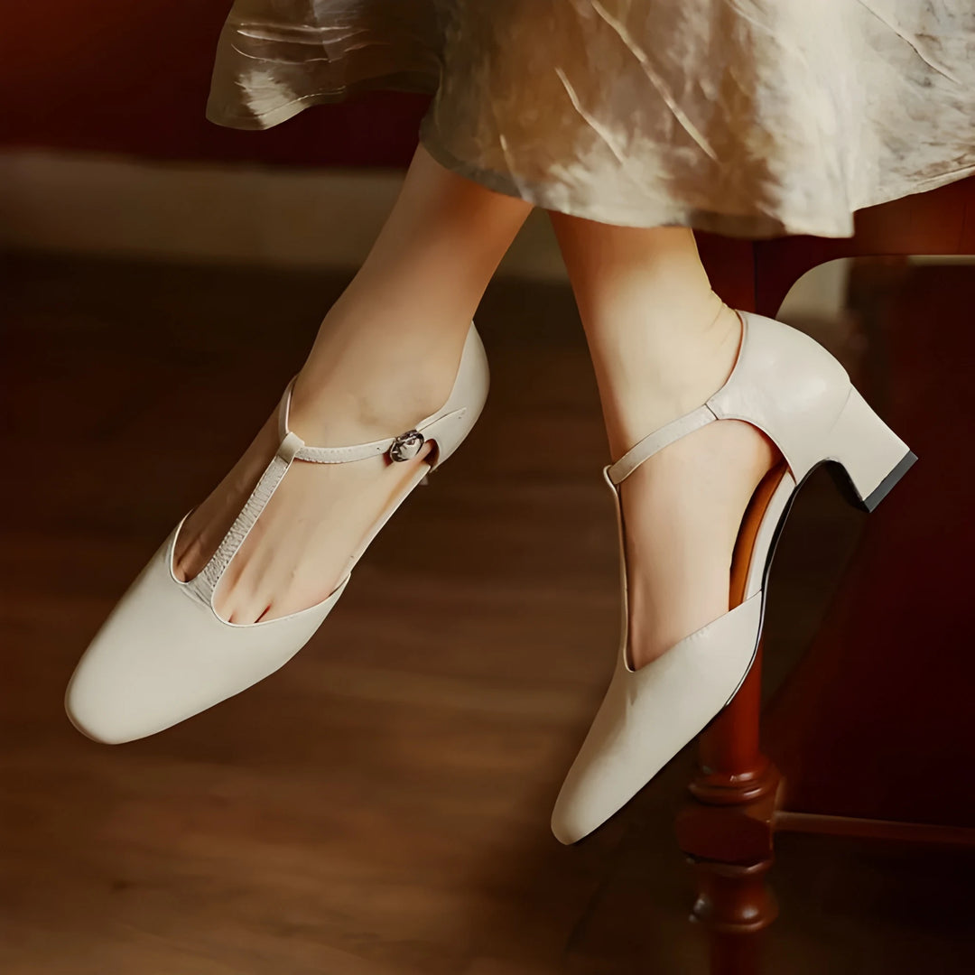 Women's Mary Jane Chunky Heels Shoes with Block Heel and Non Slip