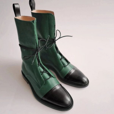 Isabella™ - Elegant Leather Heeled Boots