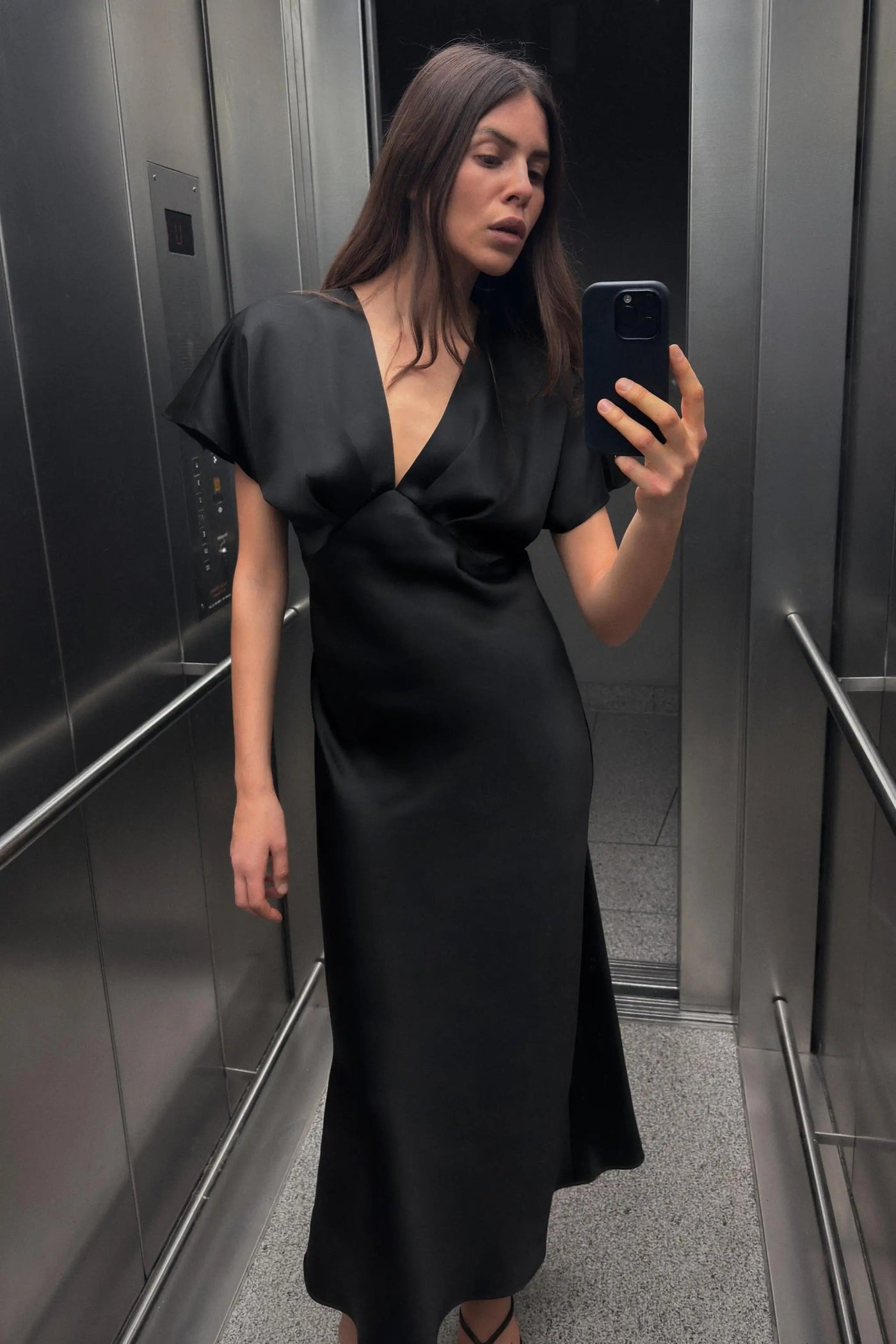 Alyssa™ - Chic Satin Maxi Dress