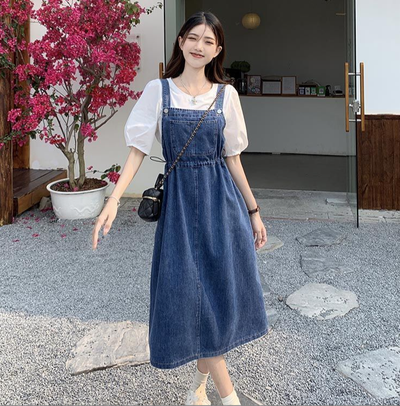 Savannah™ - Stylish Denim Maxi Dress