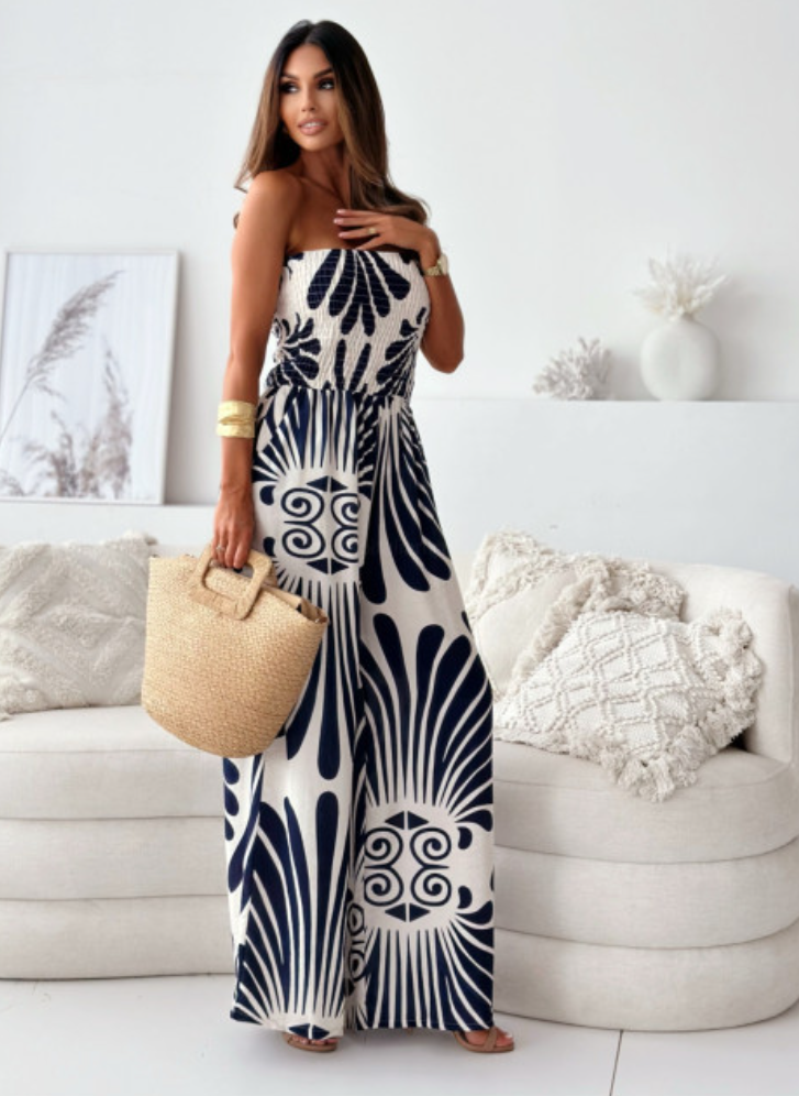 Scarlett™ - Modern Irregular Print Jumpsuit