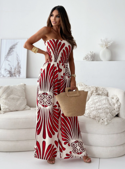 Scarlett™ - Modern Irregular Print Jumpsuit