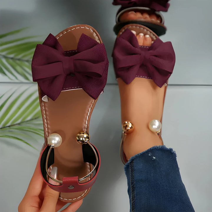 Women's Strappy Flat Sandals with Non Slip and Cushioned Sole