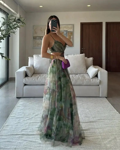 Scarlett™ - Long Handmade Floral Dress