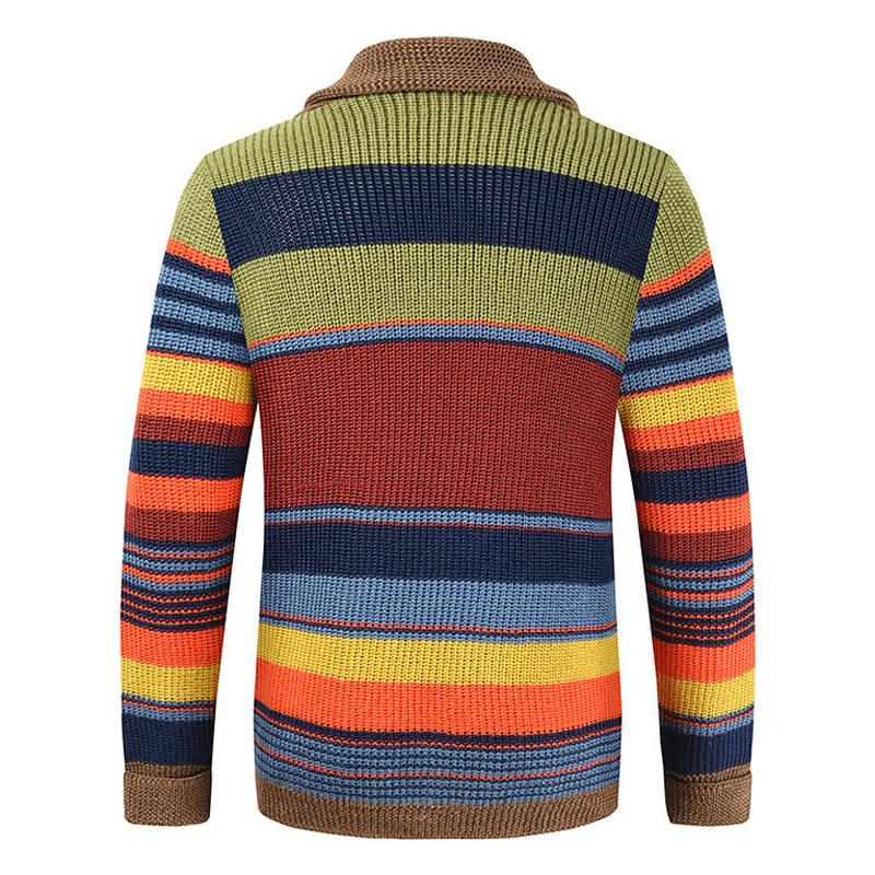 Samuel™ - Color Block Lapel Sweater Jacket