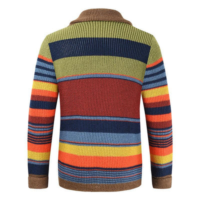 Samuel™ - Color Block Lapel Sweater Jacket