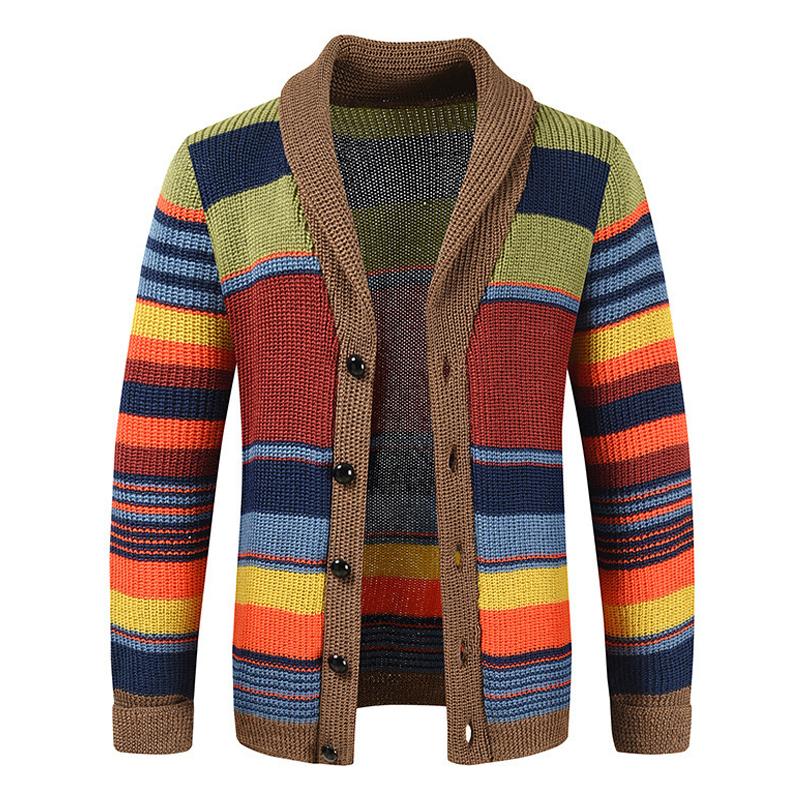 Samuel™ - Color Block Lapel Sweater Jacket