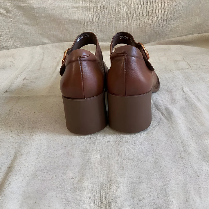 Women's Mary Jane Kitten Heels Shoes  with Velcro Strap