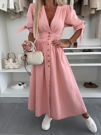 Mia™ - Elegant Dress with Buttons